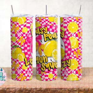 Easy Peasy Lemon Squeezy Wrap PNG | 20oz Tumbler Wrap