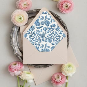 Plantilla de sobre para boda, diseño romántico imprimible, dibujado a mano (descarga editable en Canva)