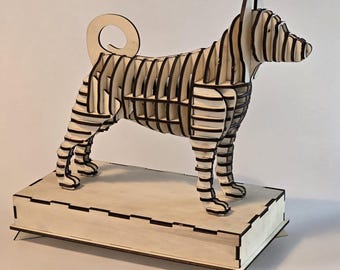 Akita Hund Bausatz3D, Holzpuzzle, Holzpuzzle Bausatz, DIY Holzpuzzle, Holzmodellbau, Holztierpuzzle, Holzbaukasten,