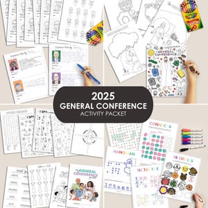 2025 General Conference Packet - Kids Activity - LDS Mormon primary coloring pages apostles family tradition CFM FHE Come Follow Me Jesus