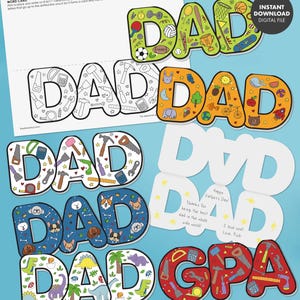 Carte de vœux pour la fête des pères - cadeau créatif pour enfants pour papa sport art imprimable activité bambin d'âge préscolaire grand-père