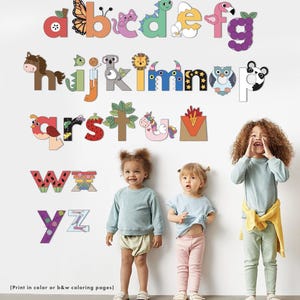 Manualidades con letras del alfabeto para niños pequeños y preescolares: hojas de trabajo educativas del abecedario, actividades para niños pequeños, LETRAS MINÚSCULAS, educación temprana, educación en el hogar