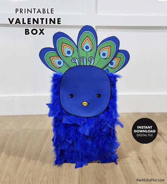 Peacock Valentine's Day Box Valentine Gift Craft DIY School