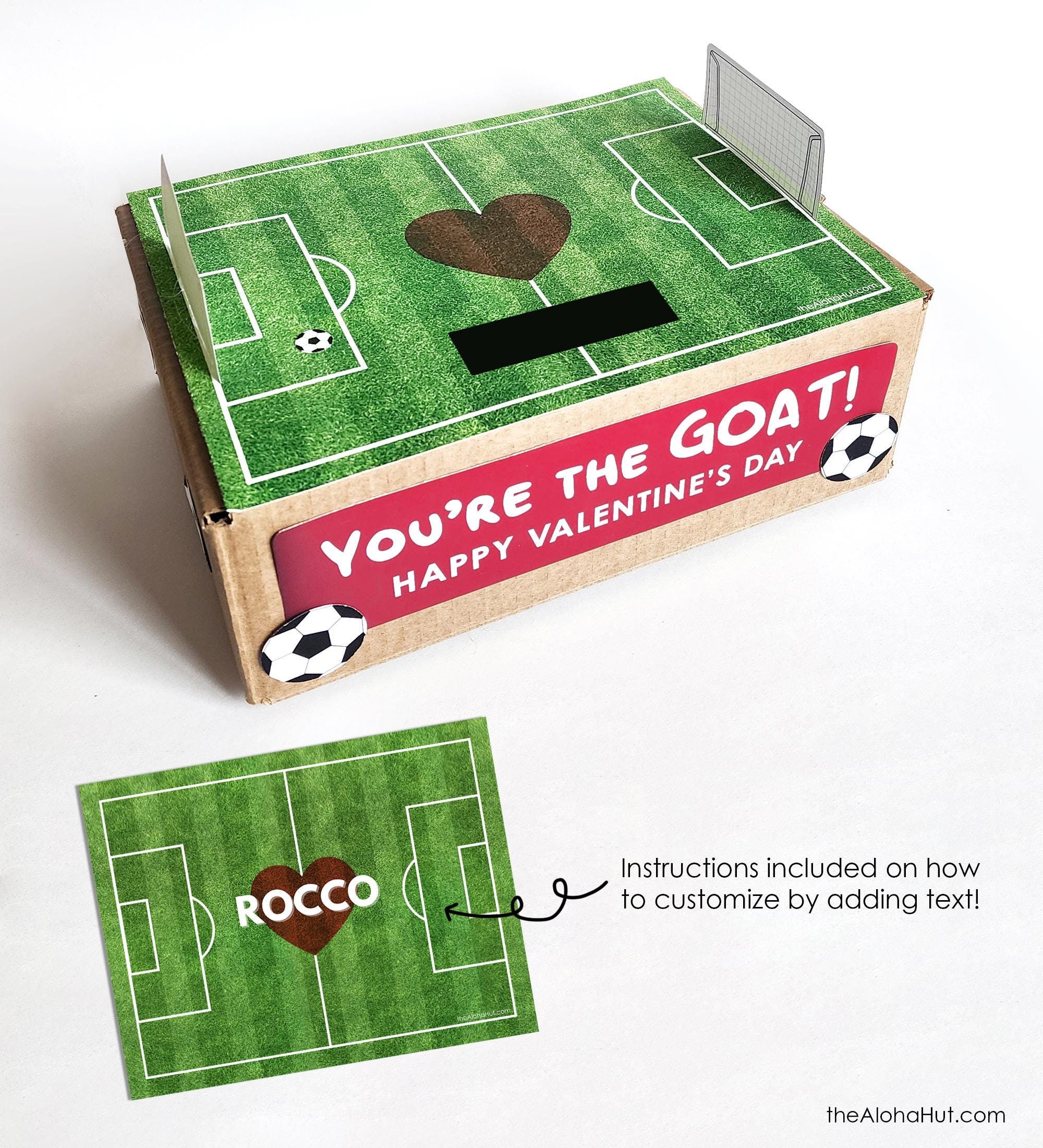 40 Super Fun Sports Crafts for Kids To Keep Them Busy 4 SOCCER FIELD Valentine's Day Box - Printable Valentine Craft DIY…