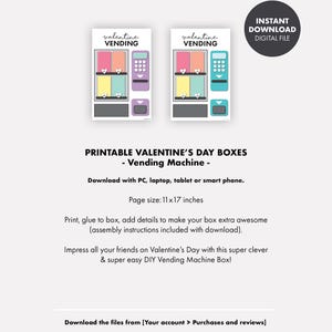 Vending Machine Valentine's Day Box - Valentine Gift Craft DIY School ...