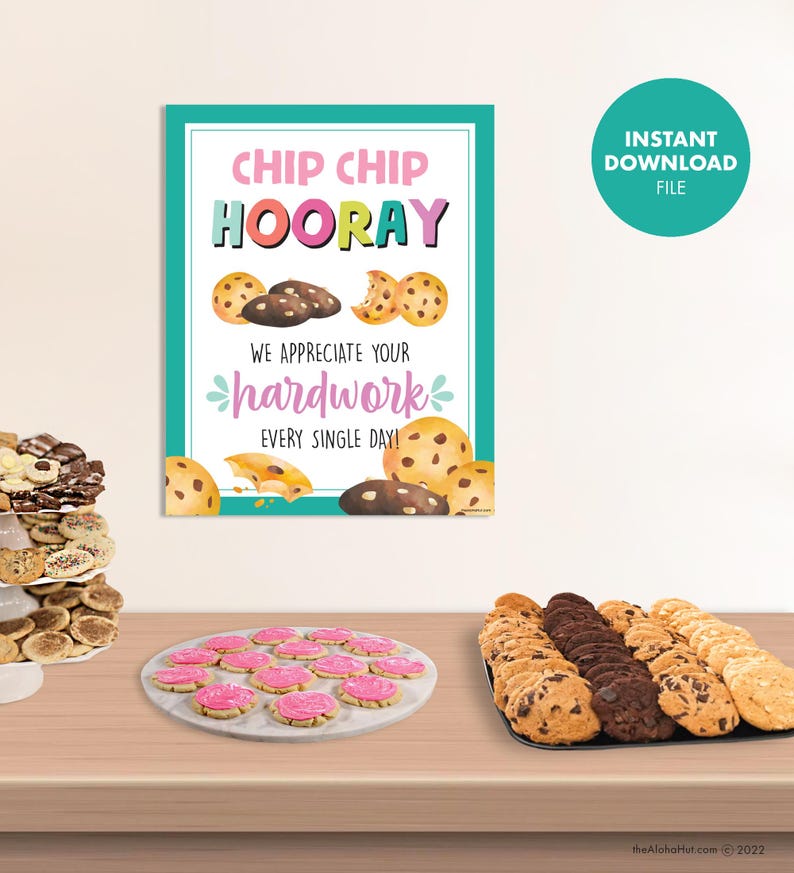 Cookie Teacher Appreciation Week Idea - Signs & Tags Staff Nurse ...