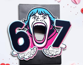 6 7 Meme Valentine's Day Box - Valentine Gift Craft DIY School Classroom Party Kids idea card vday funny tween boys 6-7 slang