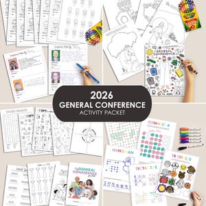 2026 Generalkonferenz Kinder Aktivitätspaket - LDS Malseiten (Digitaler Download) Mormonen Primärapostel Familie CFM FHE Come Follow Me