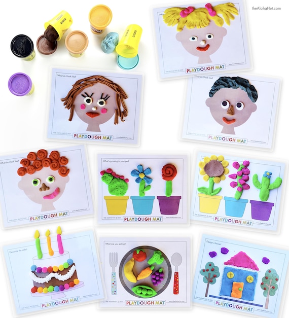 Play Dough Mats - Preschool or Toddler Activity - educational worksheets early education homeschool play doh playdough Montessori