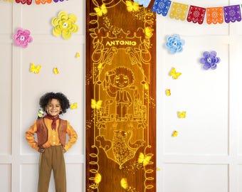 ANTONIO Encanto Door Poster Party Decor kinderen verjaardag leraar terug naar school Isabela Dolores Bruno teken fiesta kofferbak of traktatie Halloween