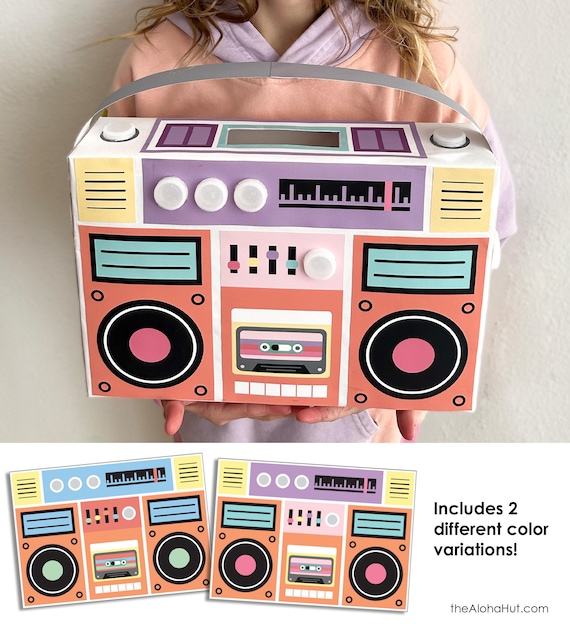 80s Retro Stereo Valentine's Day Box - Valentine Gift Craft DIY