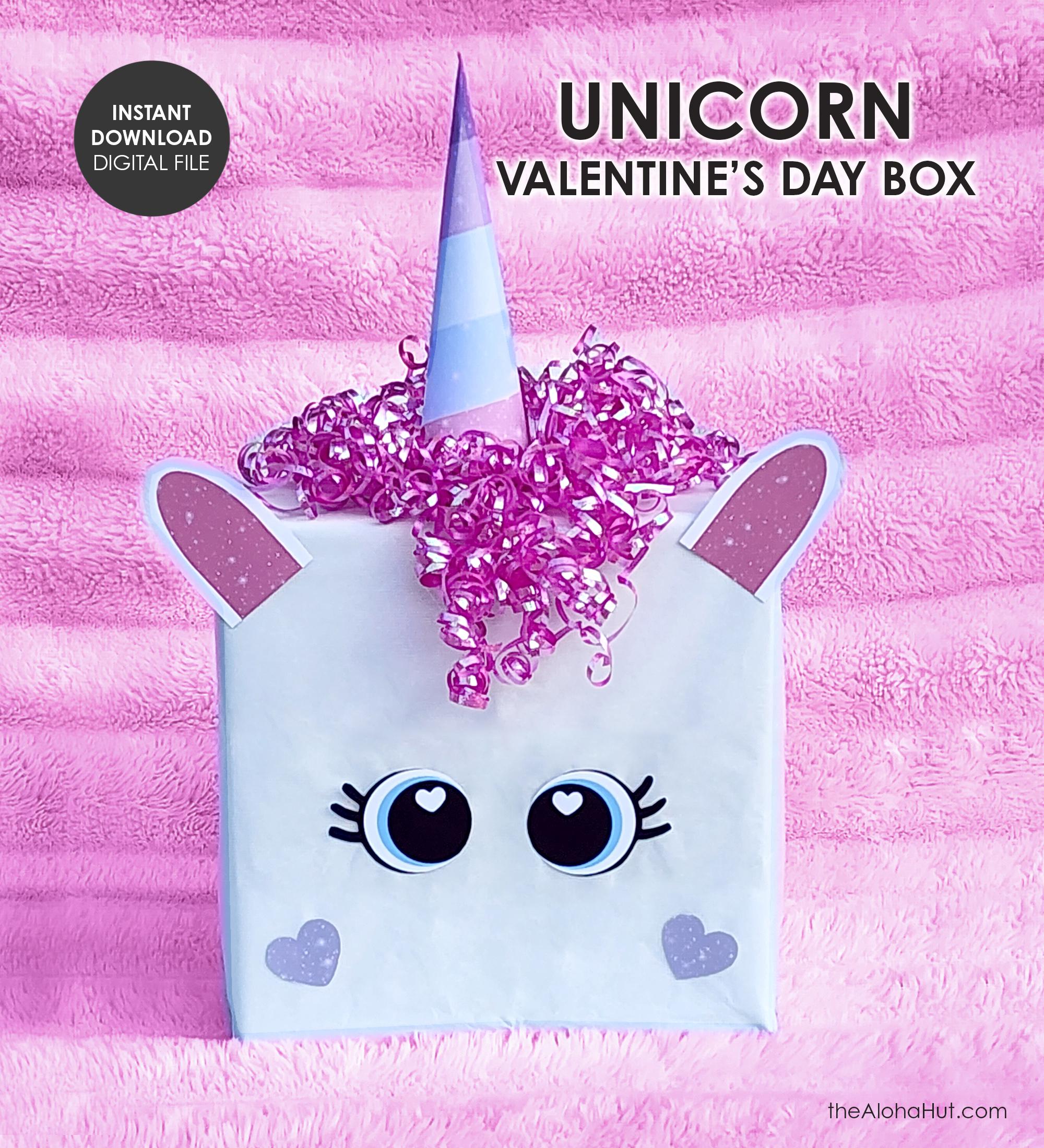 Unicorn Valentine's Day Box - Valentine Gift Craft DIY School Classroom ...