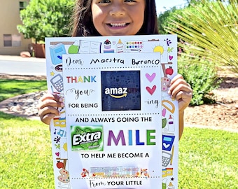 Giant Thank You Card for Teacher Appreciation Week candygram candy-gram candy gram student gift school end of year
