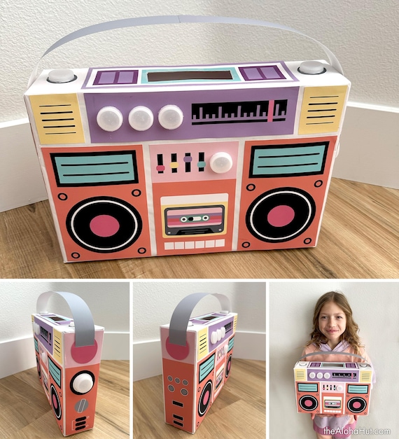 80s Retro Stereo Valentine's Day Box - Valentine Gift Craft DIY