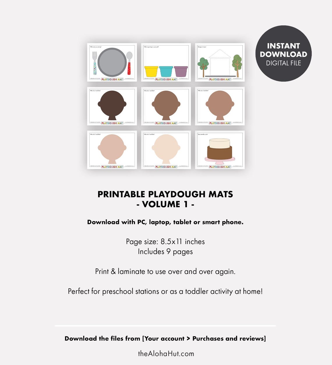 Play Dough Mats - Preschool or Toddler Activity - Educational ...