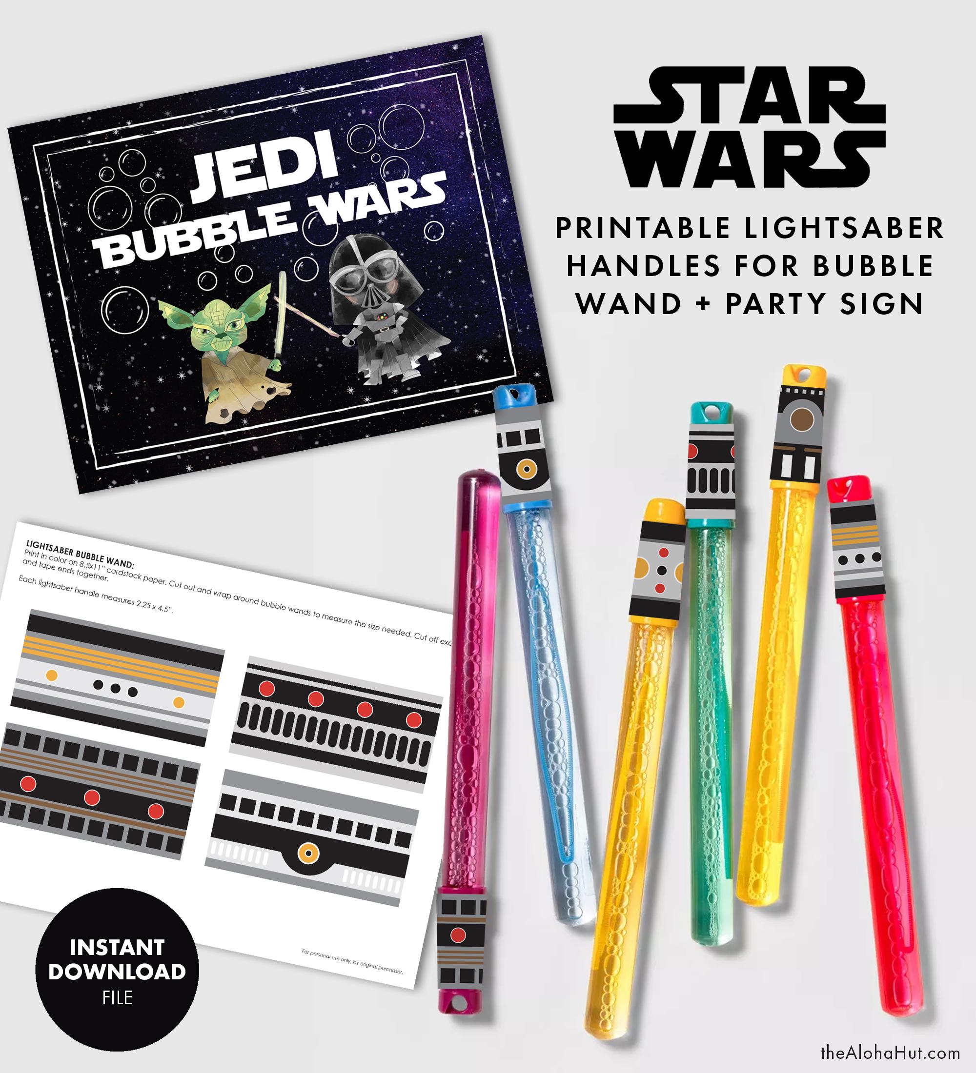 Star Wars Birthday Party Game - Lightsaber Bubble Wands Bubble
