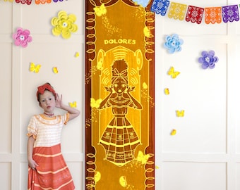 DOLORES Encanto Door Poster Party Decor kids birthday teacher back to school Mirabel Isabela Bruno sign fiesta trunk or treat Halloween