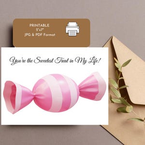 Mooie afdrukbare kaart| Cadeaubon snoep| Verjaardag| Jubileum| Bruiloft | Betrokkenheid| Babyshower| Vriendin | Beste vrienden| Inclusief envelop