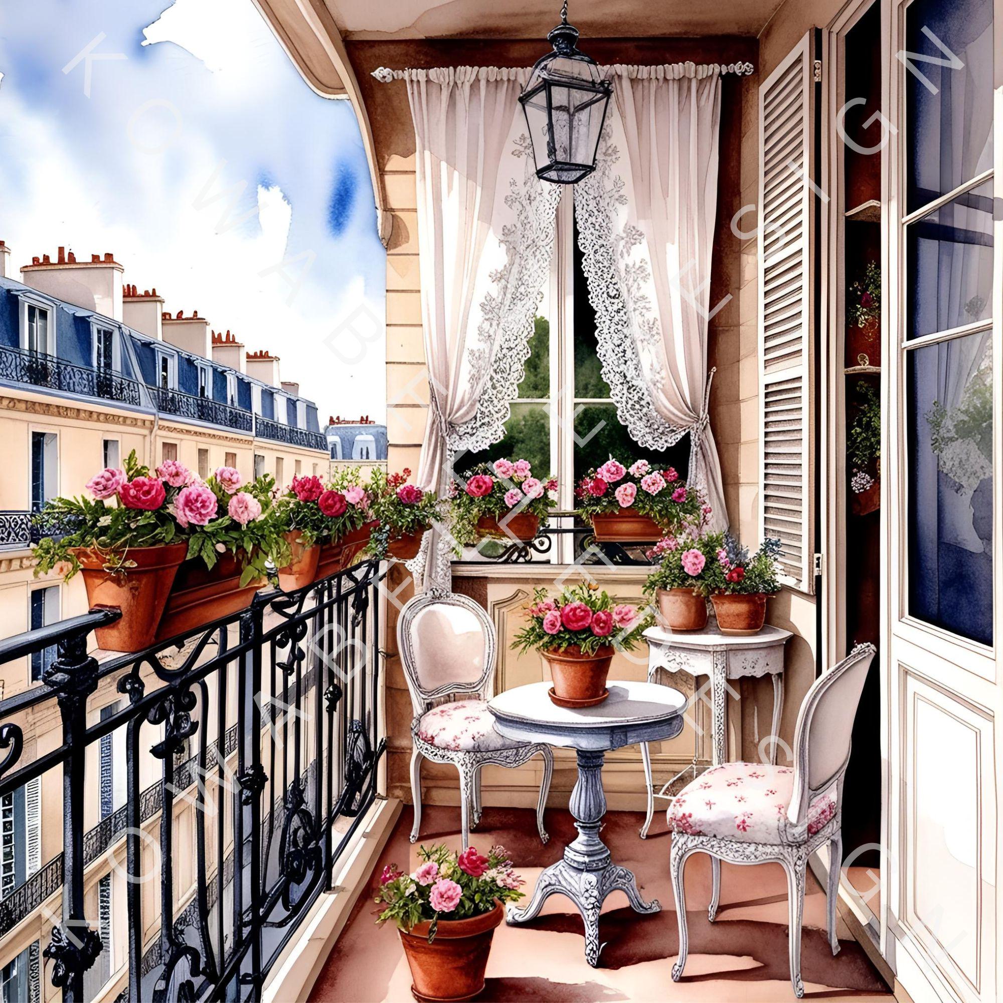 原画 「Beautiful balcony」アクリル画 オリジナル作品 il_1080xN