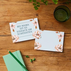 Muttertagskarte zum sofortigen Download, Muttertag, Wertschätzung, Liebe, Aufmerksamkeit, Postkarte, Danke, Herz, Blumen, Herzensmensch