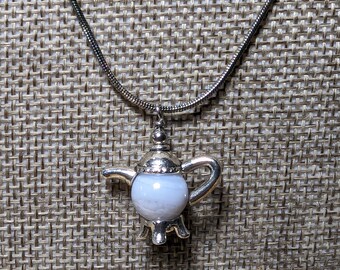 Teapot Necklace *S3* Lavender Jade