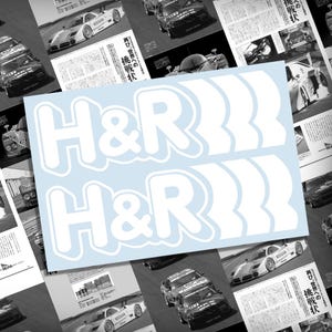 Confezione da 2 adesivi in vinile H&R - Racing JDM giapponese - Decalcomania in vinile