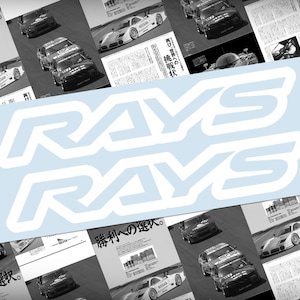 RAYS WHEELS Vinyl Sticker 2 pack - Japanese JDM Racing - Vinyl Sticker Decal
