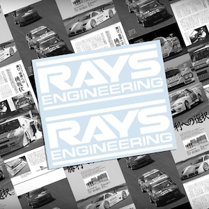 RAYS ENGINEERING Vinyl Sticker 2 pack, Vinyl Sticker Decal, Small Sticker, Jdm sticker, Car Graphic.