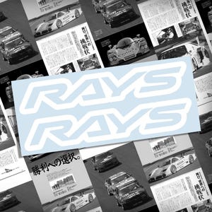 RAYS WHEELS Vinyl Sticker 2 pack - Japanese JDM Racing - Vinyl Sticker Decal