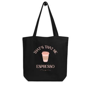 Eco Tote Bag - Espresso, Sabrina Aesthetic, Sabrina Tote Bag, Espresso Tote Bag, Girly Tote, Gift For Her, Short n&#39; Sweet