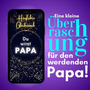aankondiging zwangerschap | Babyaankondiging voor papa | Verrassing voor papa | Digitaal downloaden | Zwangerschap melden via messenger