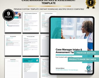 Case Manager Intake Assessment Template: Social Worker Client Information (PDF Download)