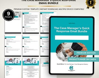 Case Manager Email Templates Bundle: Social Work Resources (PDF + Word)