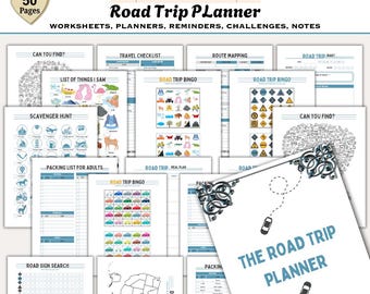 Road Trip Planner: Vacation Itinerary Organizer (Digital Download)
