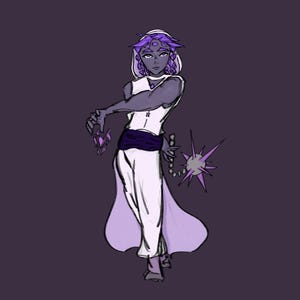 Ilustrações digitais de corpo inteiro de personagens originais de D&D/Fantasia.