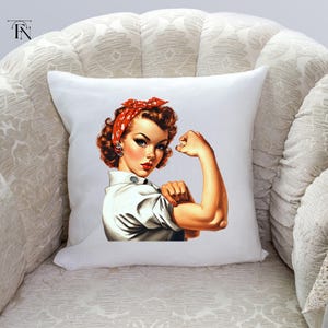 55+Rosie the Riveter Clipart Bundle | Vintage Woman Power | Girl Power | 1940s Retro | Strong Woman | WWII Decals | We Can Do It JPG and PNG