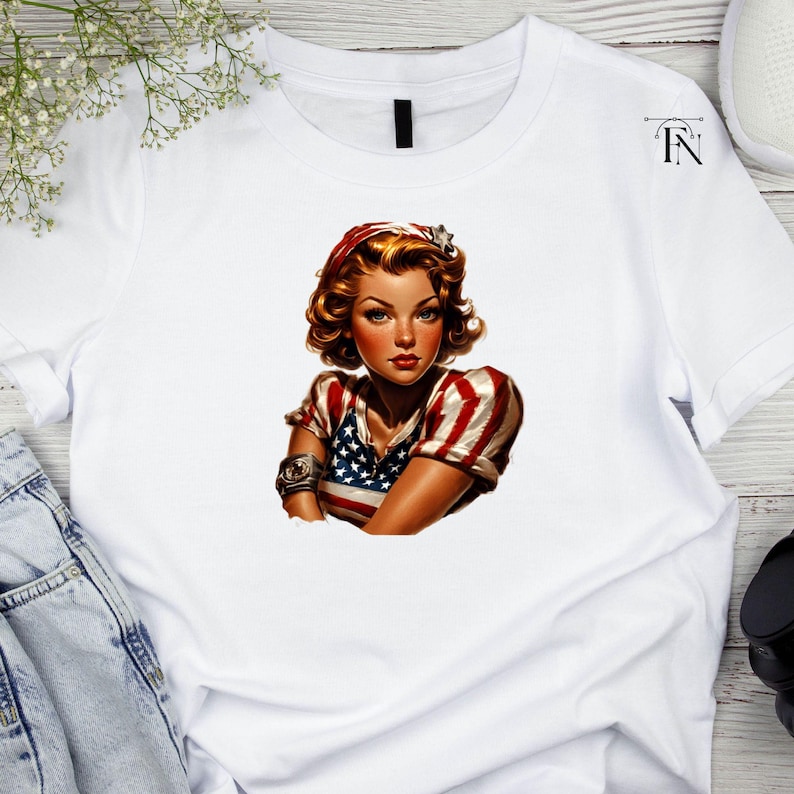 55+Rosie the Riveter Clipart Bundle | Vintage Woman Power | Girl Power | 1940s Retro | Strong Woman | WWII Decals | We Can Do It JPG and PNG