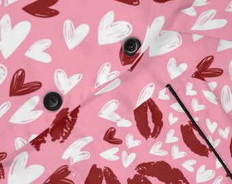 Ensemble assorti coeurs et bisous pour la Saint-Valentin