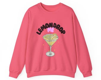 Sweat-shirt ras du cou cocktail cocktail goutte citron