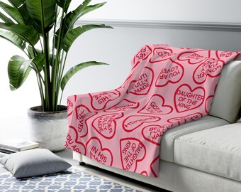Jeté Saint-Valentin en polaire Sherpa Christian Love