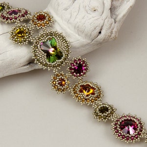 Rivoli Cluster (beaded bracelet or pendant) / PDF file