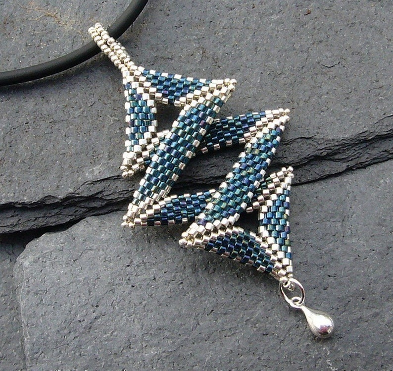 Ziggy beaded pendant/ PDF file image 4