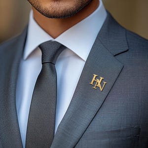 Personalized name lapel pins | wedding gifts for groomsmen | initial brooches | custom name pins | wedding accessories | gifts for husband