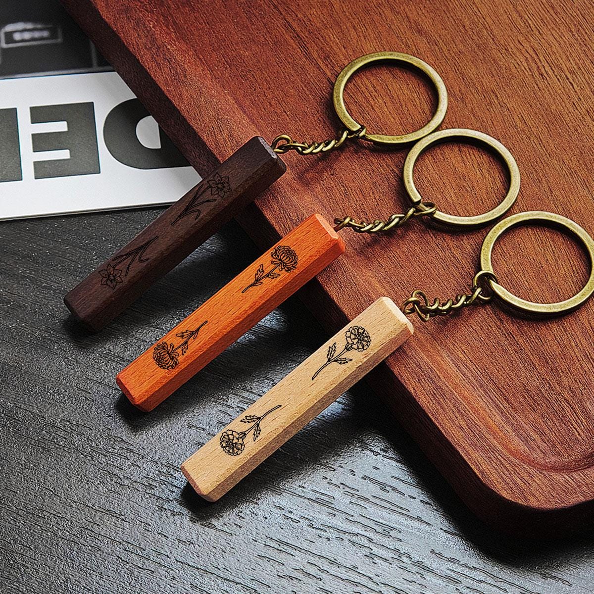 Personalized Engraved Keychain, Custom Name Keyring, Carved Gifts - Etsy