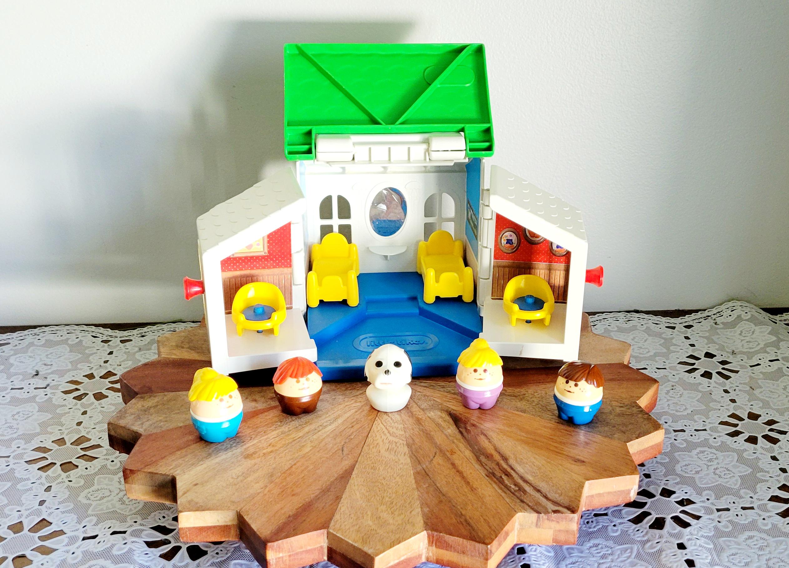 Rare Vintage 1988 Toddle Tots Little Tikes Family House With 4 Toddle Tots and 1 Dog in Great Condition Etsy