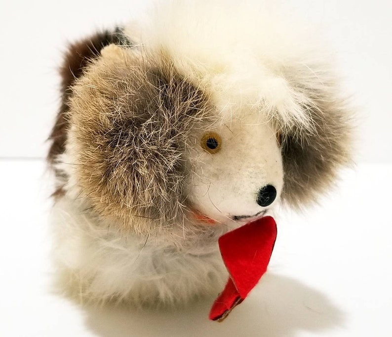 Vintage Wind up Jumping Dog Made in Japan Real Fur Kitsch 50s Etsy