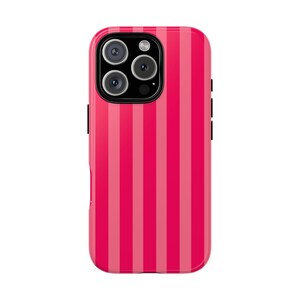 Tough Case | Trendy Pink Stripe Phone Case, Tough Cases with Stylish Stripe Design, Trendy Gift idea, Pink Phone Case, Cute Phone Cases