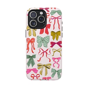 Stylish MagSafe Coquette Bow Pattern iPhone Case | Magnetic Case | Cute MagSafe Case