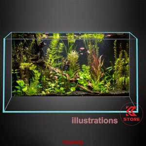 Polyester fish tank glass backdrop, fish tank background, fish tank decoration, aquatic  style