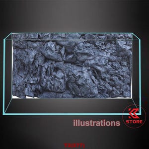 Polyester fish tank glass backdrop, fish tank background, fish tank decoration, aquatic rock style